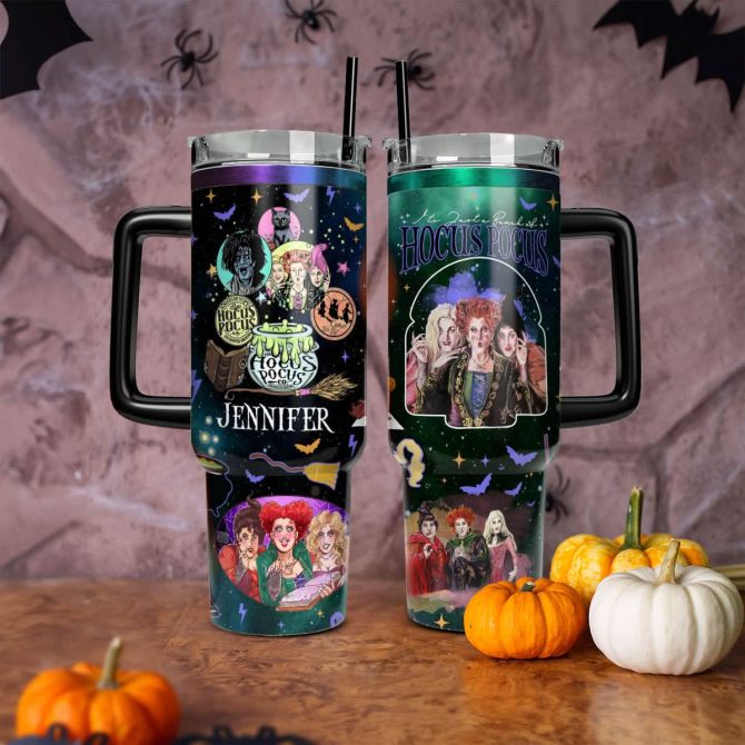 Hocus Pocus Movies Custom Stanley Quencher 40Oz Stainless Steel Tumbler With Handle - Image 4