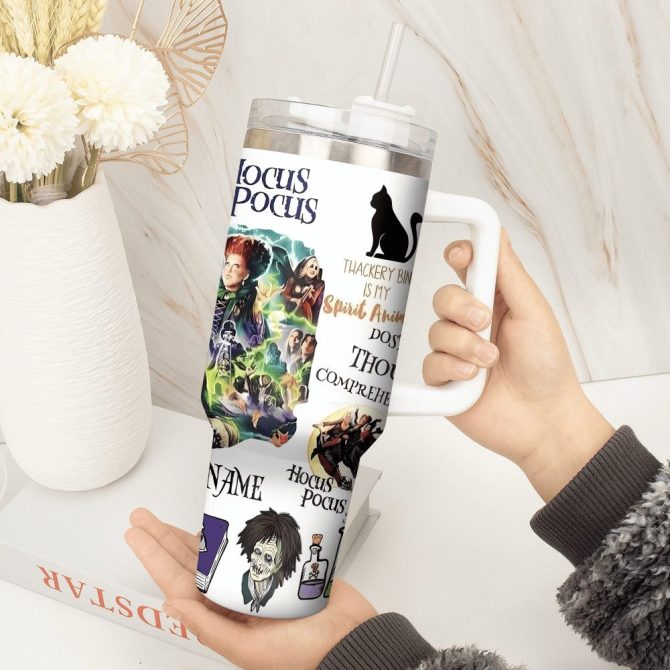 Hocus Pocus Movies Custom Stanley Quencher 40Oz Stainless Steel Tumbler With Handle - Image 2