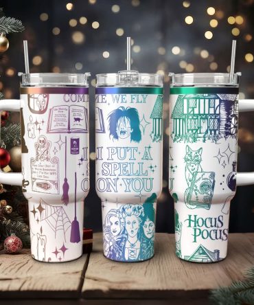 Hocus Pocus Movies Custom Stanley Quencher 40Oz Stainless Steel Tumbler With Handle