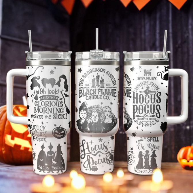 Hocus Pocus Movies Custom Stanley Quencher 40Oz Stainless Steel Tumbler With Handle