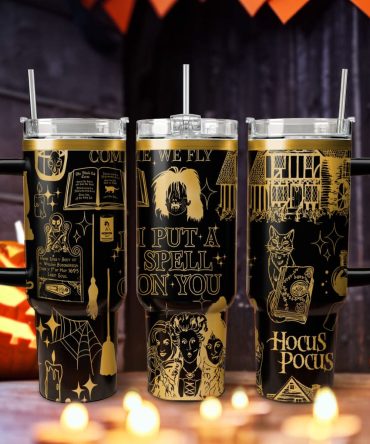 Hocus Pocus Movies Custom Stanley Quencher 40Oz Stainless Steel Tumbler With Handle