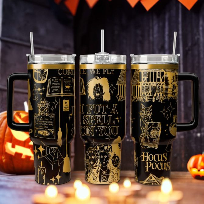 Hocus Pocus Movies Custom Stanley Quencher 40Oz Stainless Steel Tumbler With Handle