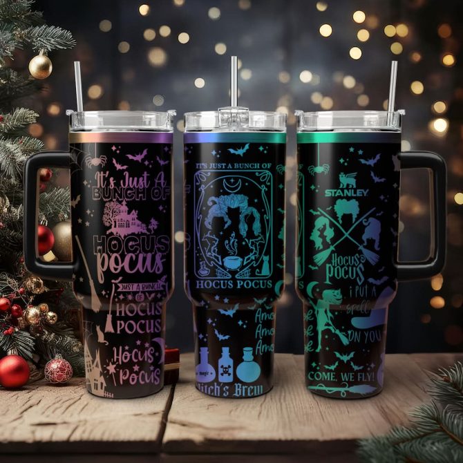 Hocus Pocus Movies Custom Stanley Quencher 40Oz Stainless Steel Tumbler With Handle