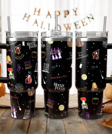 Hocus Pocus Movies Custom Stanley Quencher 40Oz Stainless Steel Tumbler With Handle