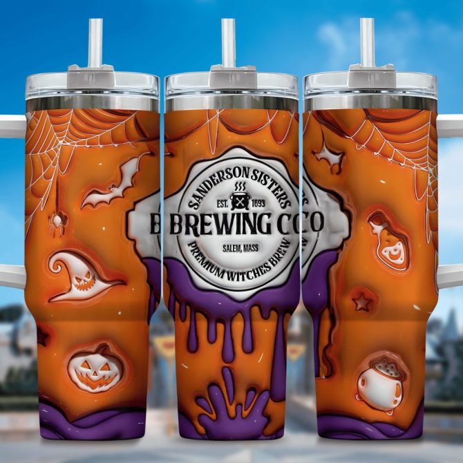 Hocus Pocus Movies Custom Stanley Quencher 40Oz Stainless Steel Tumbler With Handle