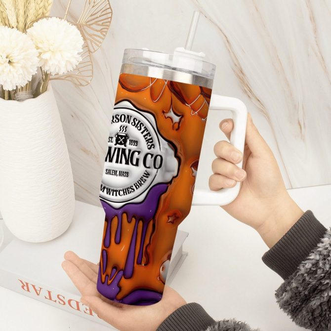 Hocus Pocus Movies Custom Stanley Quencher 40Oz Stainless Steel Tumbler With Handle - Image 2