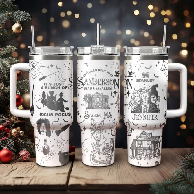 Hocus Pocus Movies Custom Stanley Quencher 40Oz Stainless Steel Tumbler With Handle