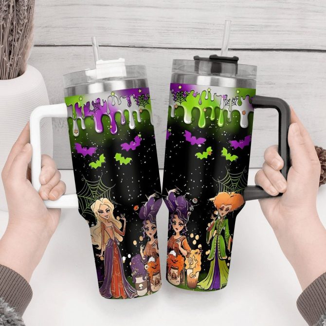 Hocus Pocus Movies Custom Stanley Quencher 40Oz Stainless Steel Tumbler With Handle - Image 4