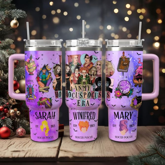 Hocus Pocus Movies Custom Stanley Quencher 40Oz Stainless Steel Tumbler With Handle - Image 5
