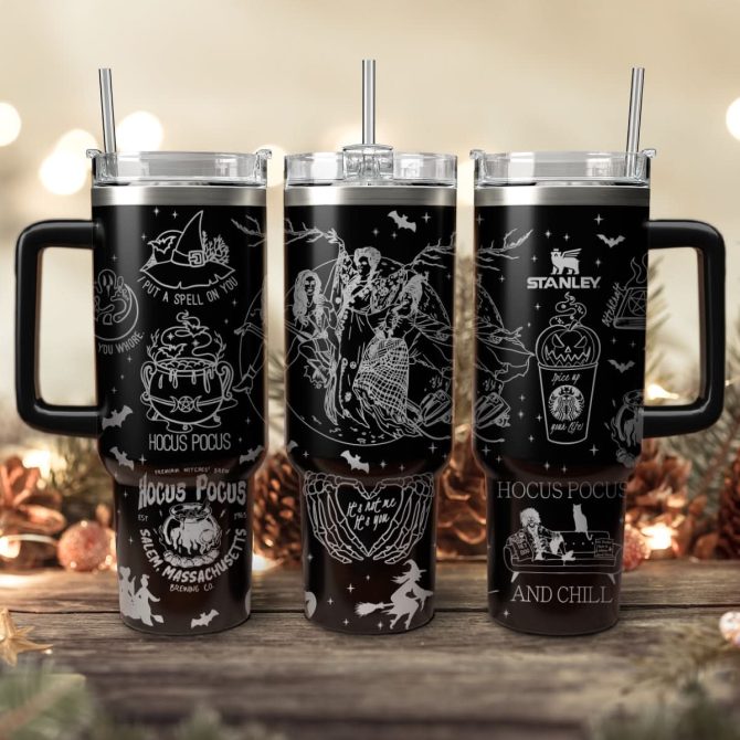 Hocus Pocus Movies Custom Stanley Quencher 40Oz Stainless Steel Tumbler With Handle