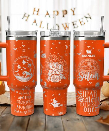 Hocus Pocus Movies Custom Stanley Quencher 40Oz Stainless Steel Tumbler With Handle