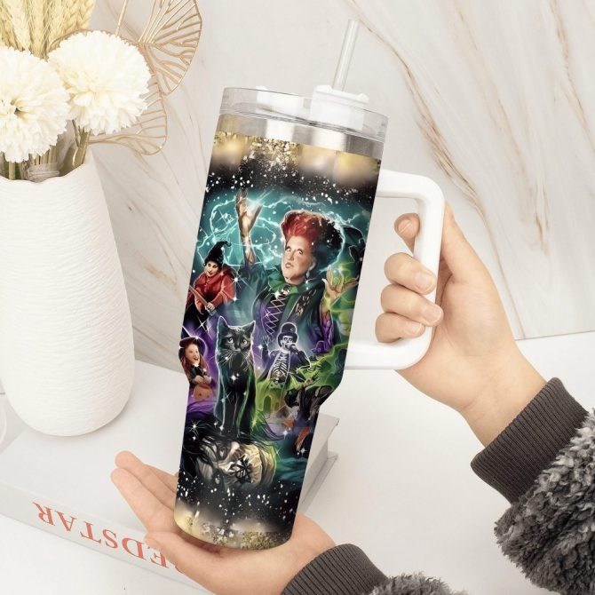 Hocus Pocus Movies Custom Stanley Quencher 40Oz Stainless Steel Tumbler With Handle - Image 2