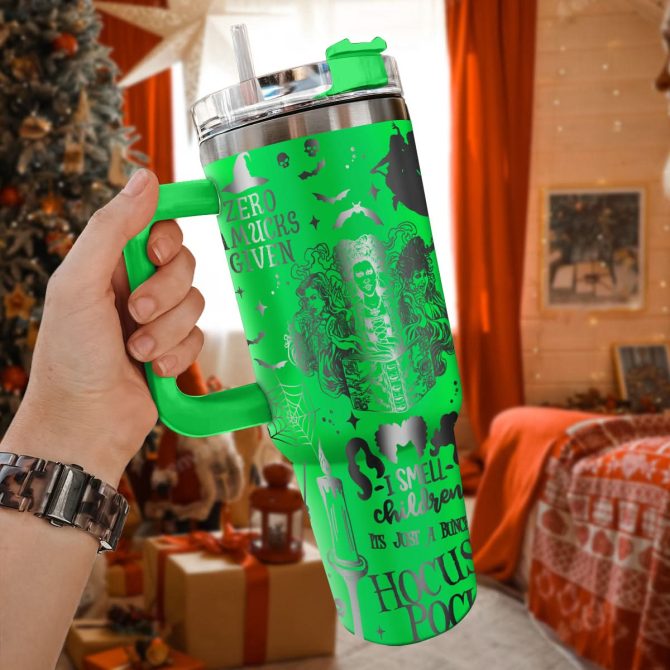 Hocus Pocus Movies Custom Stanley Quencher 40Oz Stainless Steel Tumbler With Handle