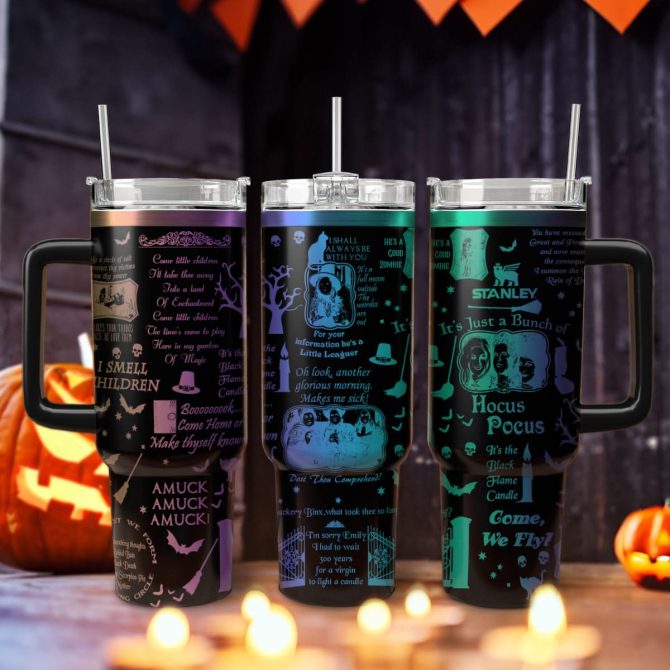Hocus Pocus Movies Custom Stanley Quencher 40Oz Stainless Steel Tumbler With Handle