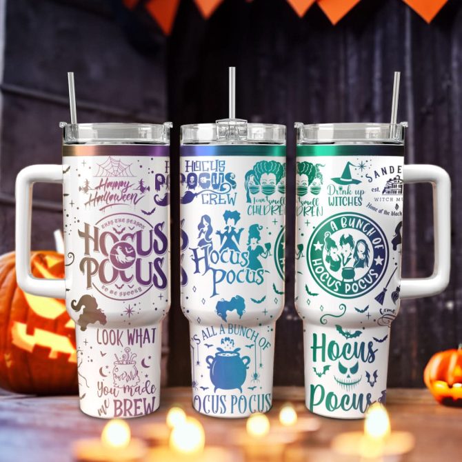 Hocus Pocus Movies Custom Stanley Quencher 40Oz Stainless Steel Tumbler With Handle