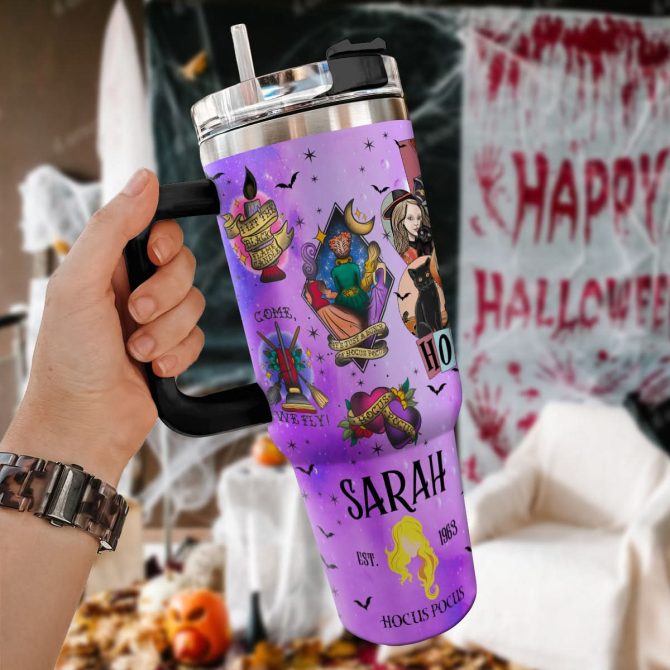 Hocus Pocus Movies Custom Stanley Quencher 40Oz Stainless Steel Tumbler With Handle - Image 6