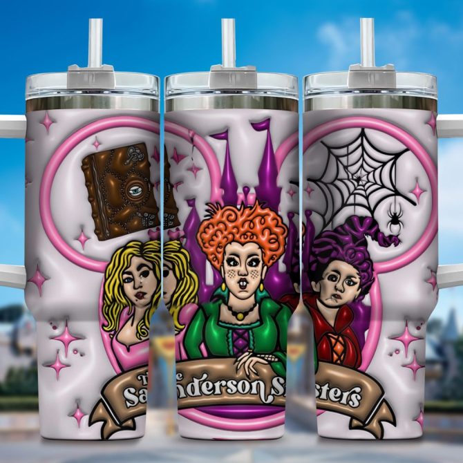 Hocus Pocus Movies Custom Stanley Quencher 40Oz Stainless Steel Tumbler With Handle