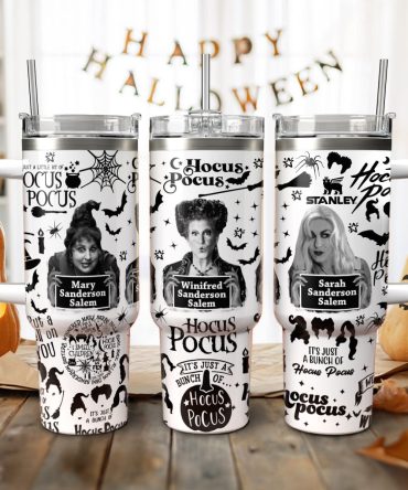 Hocus Pocus Movies Custom Stanley Quencher 40Oz Stainless Steel Tumbler With Handle