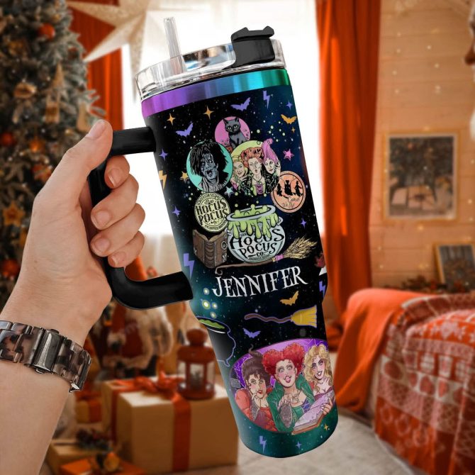 Hocus Pocus Movies Custom Stanley Quencher 40Oz Stainless Steel Tumbler With Handle - Image 3