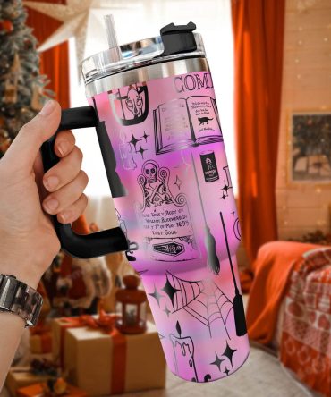 Hocus Pocus Movies Custom Stanley Quencher 40Oz Stainless Steel Tumbler With Handle