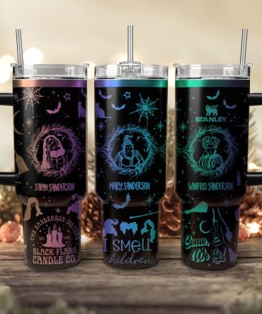 Hocus Pocus Movies Custom Stanley Quencher 40Oz Stainless Steel Tumbler With Handle