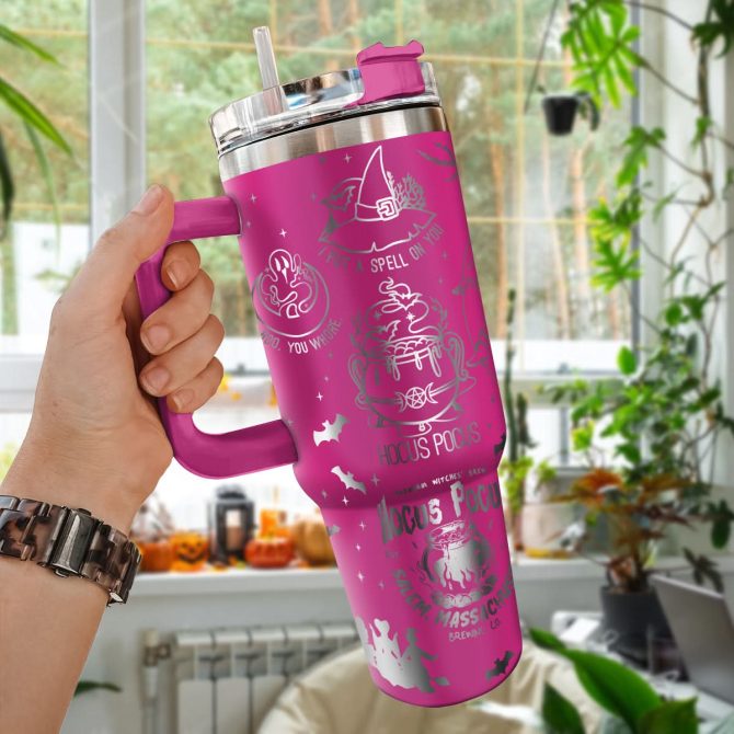 Hocus Pocus Movies Custom Stanley Quencher 40Oz Stainless Steel Tumbler With Handle
