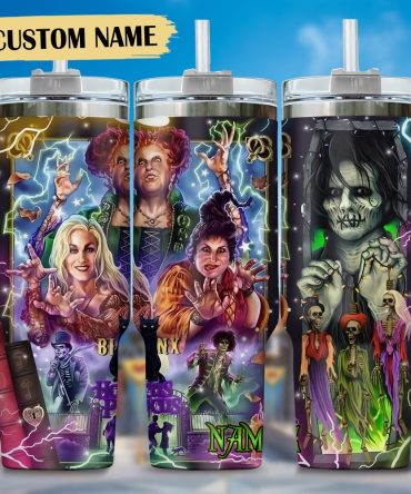 Hocus Pocus Movies Custom Stanley Quencher 40Oz Stainless Steel Tumbler With Handle