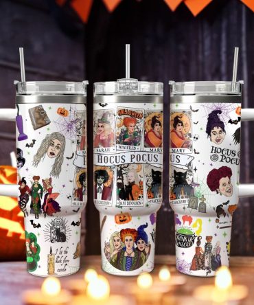 Hocus Pocus Movies Custom Stanley Quencher 40Oz Stainless Steel Tumbler With Handle