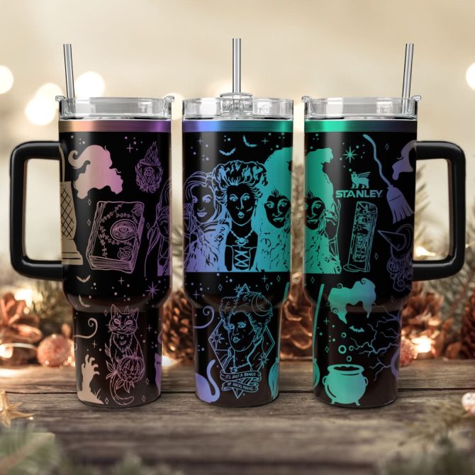 Hocus Pocus Movies Custom Stanley Quencher 40Oz Stainless Steel Tumbler With Handle