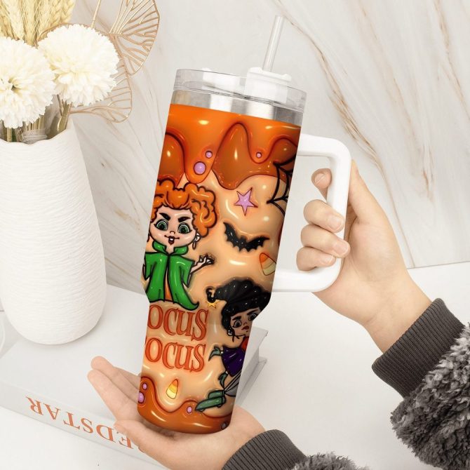 Hocus Pocus Movies Custom Stanley Quencher 40Oz Stainless Steel Tumbler With Handle - Image 3