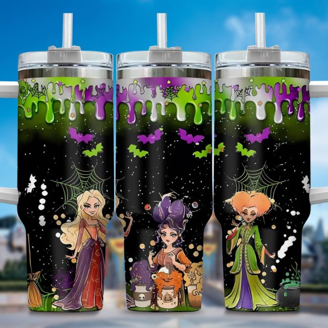 Hocus Pocus Movies Custom Stanley Quencher 40Oz Stainless Steel Tumbler With Handle