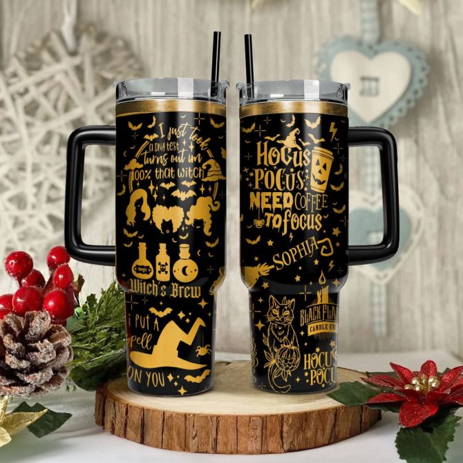 Hocus Pocus Movies Custom Stanley Quencher 40Oz Stainless Steel Tumbler With Handle