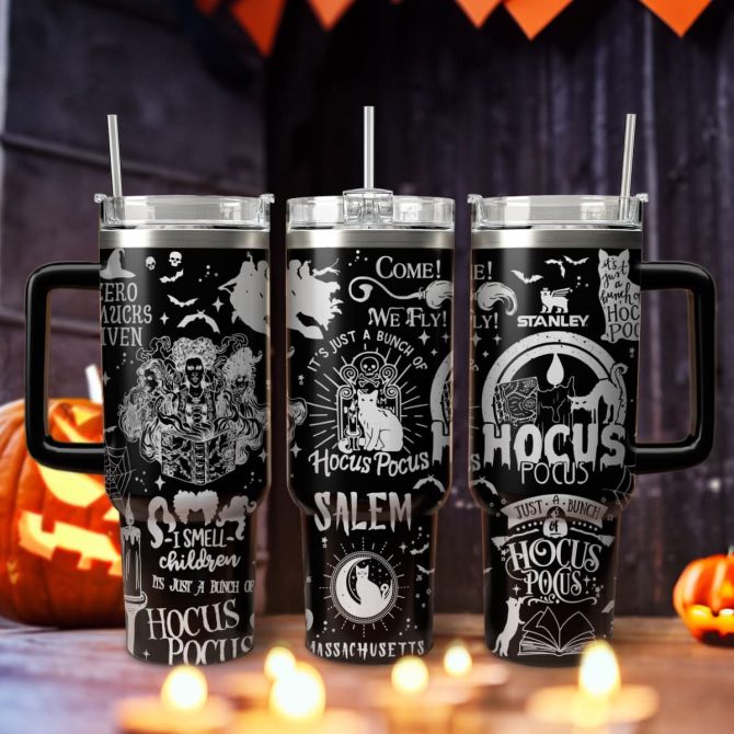 Hocus Pocus Movies Custom Stanley Quencher 40Oz Stainless Steel Tumbler With Handle