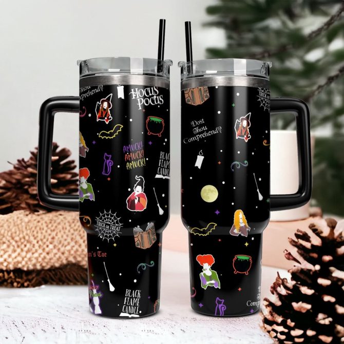 Hocus Pocus Movies Custom Stanley Quencher 40Oz Stainless Steel Tumbler With Handle - Image 4