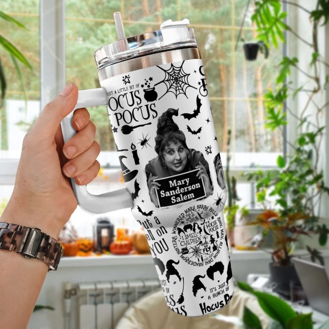 Hocus Pocus Movies Custom Stanley Quencher 40Oz Stainless Steel Tumbler With Handle - Image 5