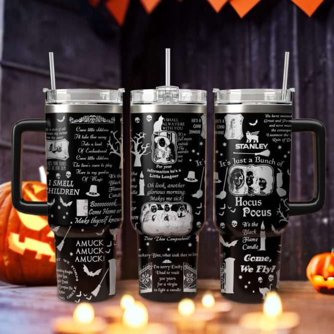 Hocus Pocus Movies Custom Stanley Quencher 40Oz Stainless Steel Tumbler With Handle