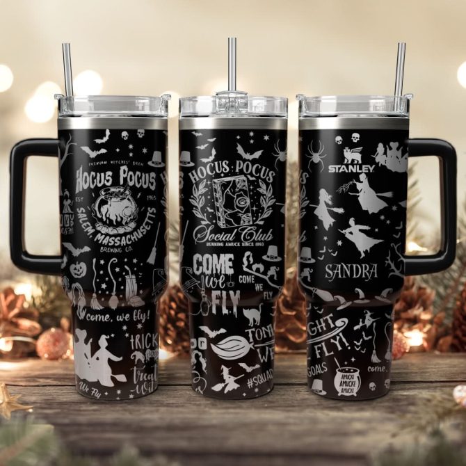 Hocus Pocus Movies Custom Stanley Quencher 40Oz Stainless Steel Tumbler With Handle