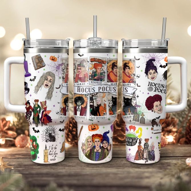 Hocus Pocus Movies Custom Stanley Quencher 40Oz Stainless Steel Tumbler With Handle - Image 5