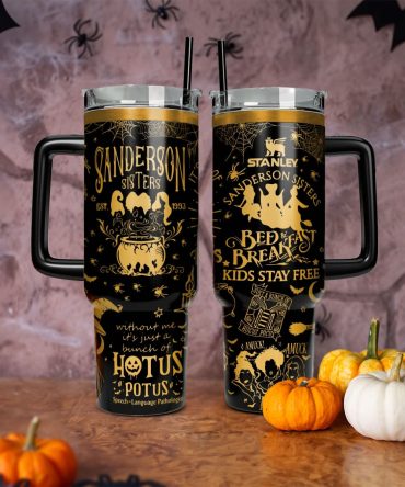 Hocus Pocus Movies Custom Stanley Quencher 40Oz Stainless Steel Tumbler With Handle