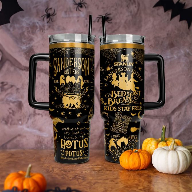 Hocus Pocus Movies Custom Stanley Quencher 40Oz Stainless Steel Tumbler With Handle