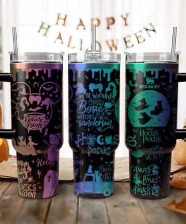 Hocus Pocus Movies Custom Stanley Quencher 40Oz Stainless Steel Tumbler With Handle