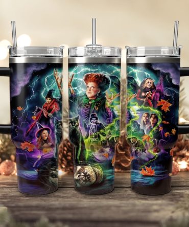 Hocus Pocus Movies Custom Stanley Quencher 40Oz Stainless Steel Tumbler With Handle