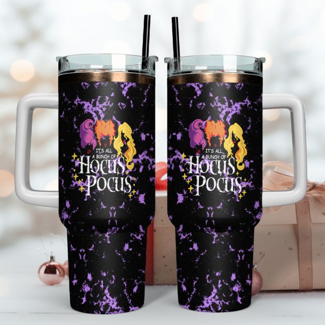 Hocus Pocus Movies Custom Stanley Quencher 40Oz Stainless Steel Tumbler With Handle - Image 4
