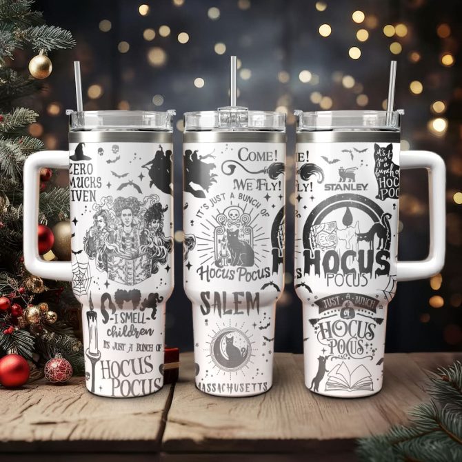 Hocus Pocus Movies Custom Stanley Quencher 40Oz Stainless Steel Tumbler With Handle