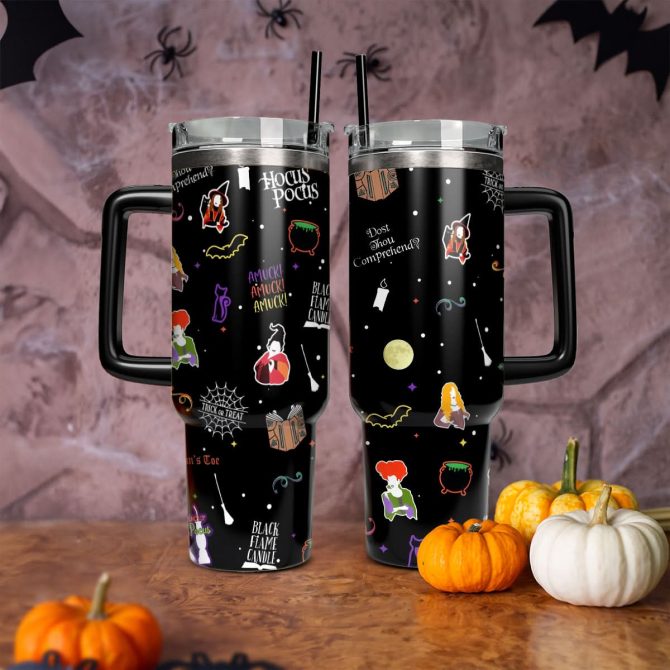 Hocus Pocus Movies Custom Stanley Quencher 40Oz Stainless Steel Tumbler With Handle - Image 2