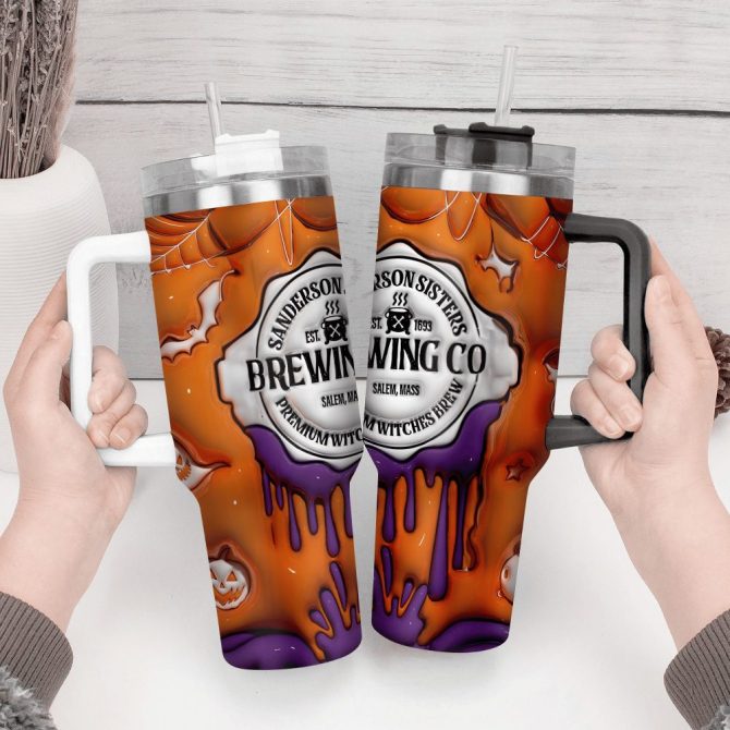 Hocus Pocus Movies Custom Stanley Quencher 40Oz Stainless Steel Tumbler With Handle - Image 4