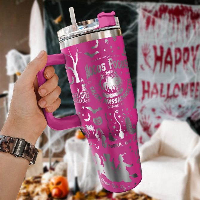 Hocus Pocus Movies Custom Stanley Quencher 40Oz Stainless Steel Tumbler With Handle