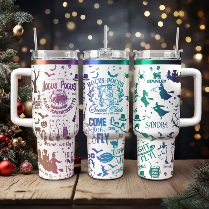 Hocus Pocus Movies Custom Stanley Quencher 40Oz Stainless Steel Tumbler With Handle