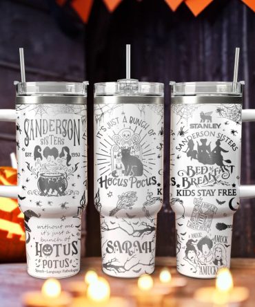 Hocus Pocus Movies Custom Stanley Quencher 40Oz Stainless Steel Tumbler With Handle