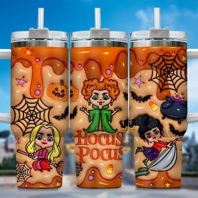 Hocus Pocus Movies Custom Stanley Quencher 40Oz Stainless Steel Tumbler With Handle